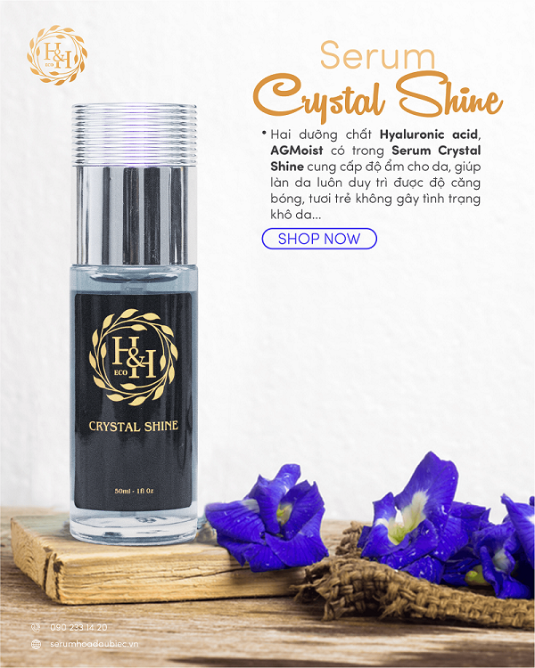 Serum trắng da chiết xuất từ Hoa Đậu Biếc Crystal Shine 2